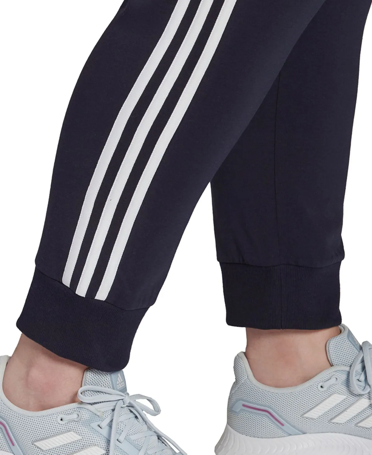 adidas plus size essentials 3 stripe tapered trousers, multi