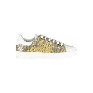 Emporio Armani Gold Polyester Women Sneaker