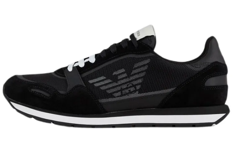 Emporio Armani Lifestyle Leather sneakers, black