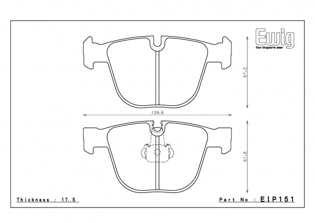 ENDLESS EIP151MA45BRear brake pads BMW M3 E92/E90/M5 E60/M6 E63/E64/X6 E72 Active Hyb