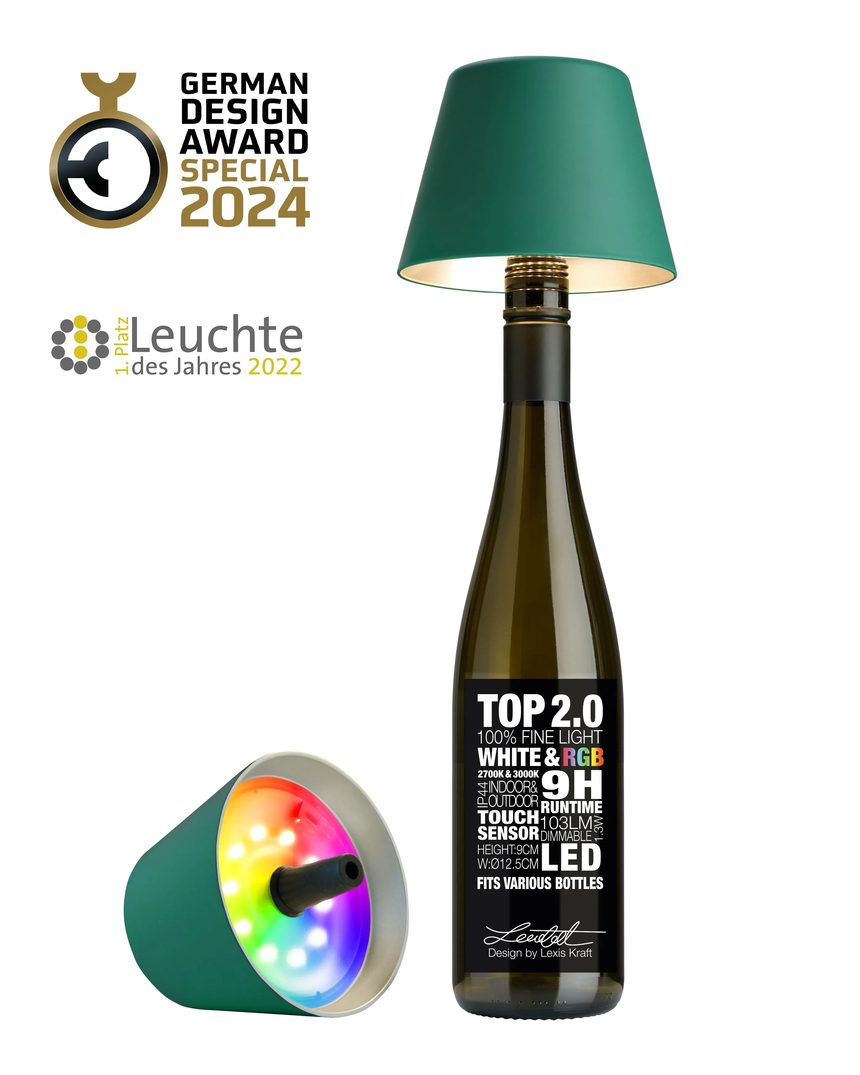 Sompex Top 2.0 Bottle Table Lamp (Matte finish)