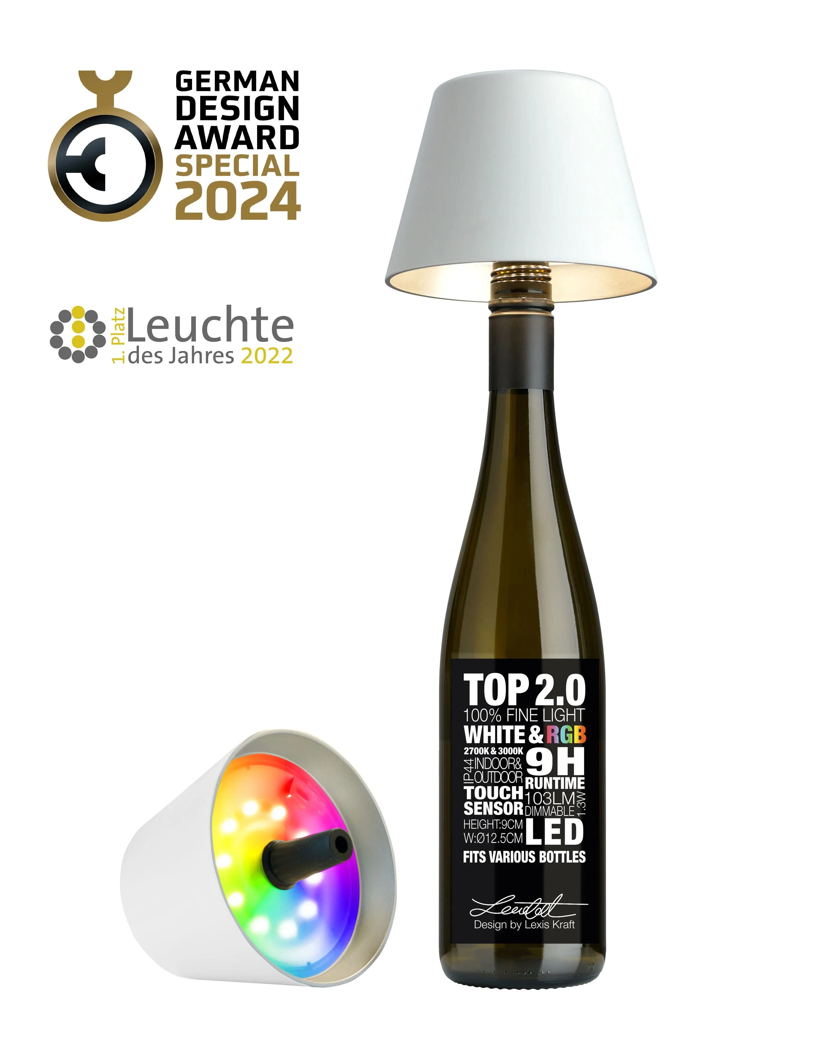 Sompex Top 2.0 Bottle Table Lamp (Matte finish)