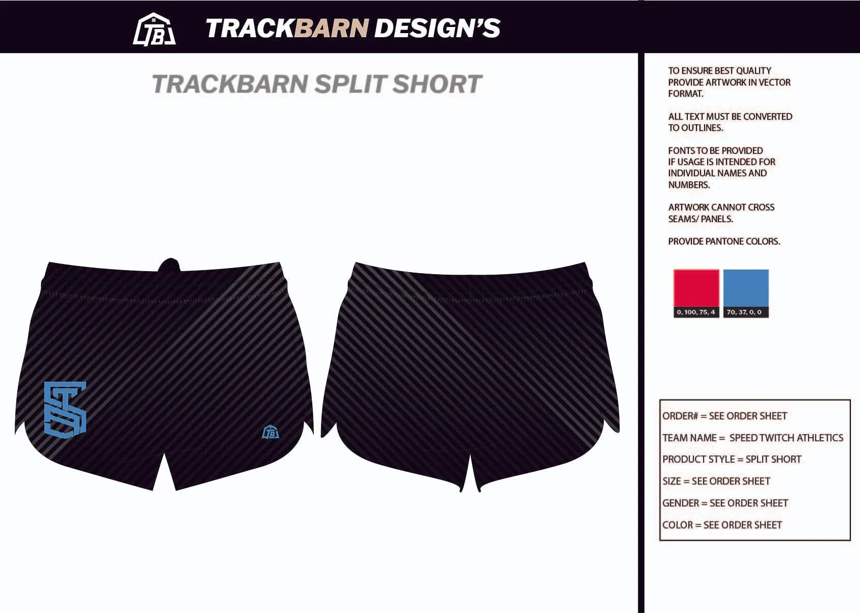 Speed-Twitch-Athletics Mens Split Track Short