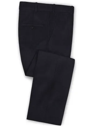 Stretch Midnight Blue Wool Pants