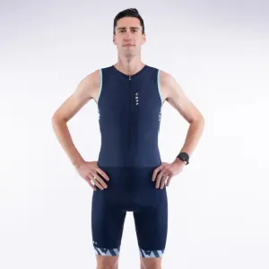 Sub4 Men's Endurance Tri Suit - Navy Print